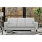Armen Living Bergen 87" Dove Gray Genuine Leather Square Arm Sofa LCBE3DV - alternate 3
